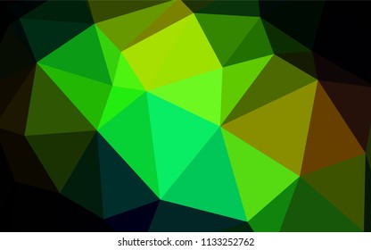 Dark BLUE vector polygon abstract backdrop. Creative geometric illustration in Origami style with gradient. Polygonal design for your web site.