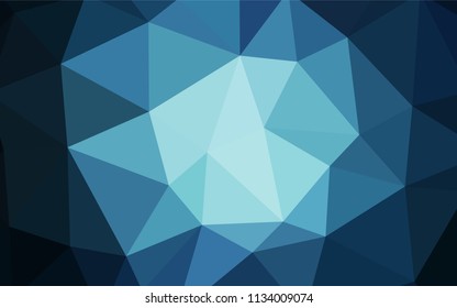 Dark BLUE vector polygon abstract background. Creative geometric illustration in Origami style with gradient. Textured pattern for your backgrounds.