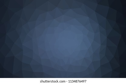 Dark BLUE vector polygon abstract background. Geometric illustration in Origami style with gradient.  Best triangular design for your business.