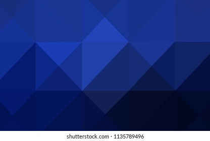 Dark BLUE vector polygon abstract layout. A completely new color illustration in a  polygonal style. That pattern can be used as a part of a brand book.