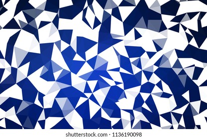 Dark BLUE vector polygon abstract background. Triangular geometric sample with gradient.  A new texture for your web site.
