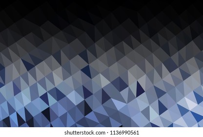 Dark BLUE vector polygon abstract background. Triangular geometric sample with gradient.  A new texture for your design.
