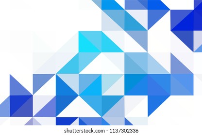 Dark BLUE vector polygon abstract layout. Elegant bright polygonal illustration with gradient. Textured pattern for your backgrounds.