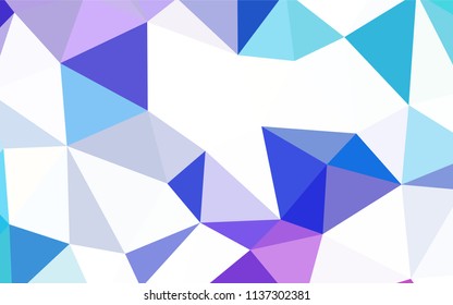 Dark BLUE vector polygon abstract backdrop. Geometric illustration in Origami style with gradient.  New template for your brand book.