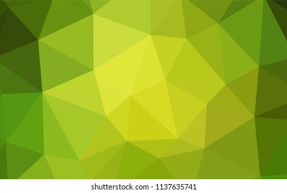 Dark BLUE vector polygon abstract backdrop. Elegant bright polygonal illustration with gradient. Triangular pattern for your design.