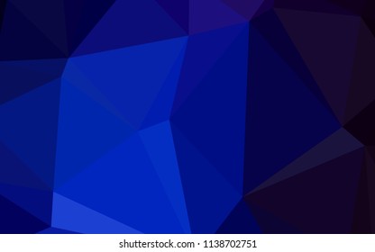 Dark BLUE vector polygon abstract background. A sample with polygonal shapes. A completely new design for your business.