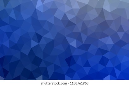 Dark BLUE vector polygon abstract backdrop. Elegant bright polygonal illustration with gradient. Brand new style for your business design.