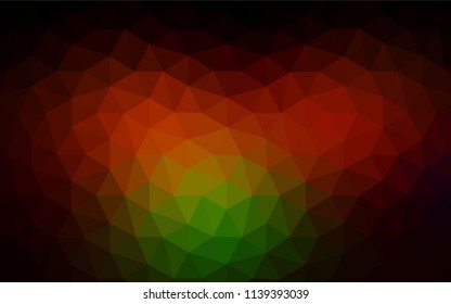 Dark BLUE vector polygon abstract background. Creative illustration in halftone style with triangles. Best triangular design for your business.