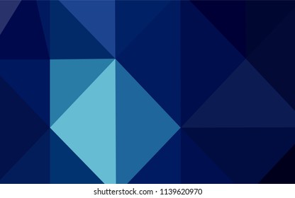 Dark BLUE vector polygon abstract backdrop. Shining colored illustration in a new style. Brand-new style for your business design.
