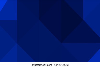 Dark BLUE vector polygon abstract backdrop. Colorful illustration in abstract style with gradient. The best triangular design for your business.