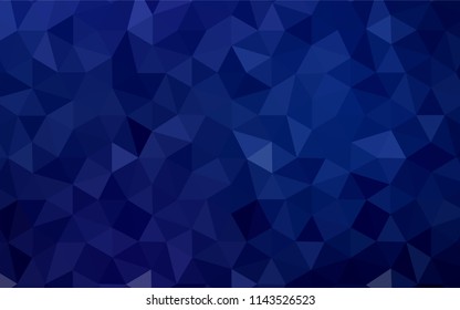 Dark BLUE vector polygon abstract layout. Polygonal abstract illustration with gradient. Pattern for a brand book's backdrop.