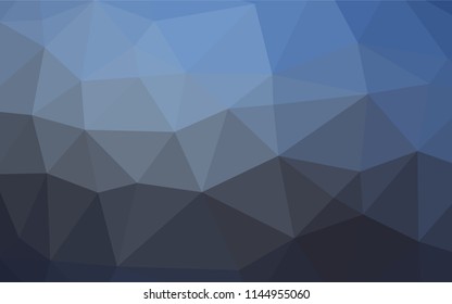 Dark BLUE vector polygon abstract background. Brand new colored illustration in blurry style with gradient. The polygonal design can be used for your web site.