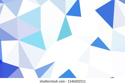 Dark BLUE vector polygon abstract layout. A completely new color illustration in a polygonal style. A new texture for your web site.