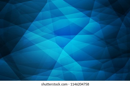 Dark BLUE vector polygon abstract background. Colorful illustration in abstract style with triangles. New template for your brand book.