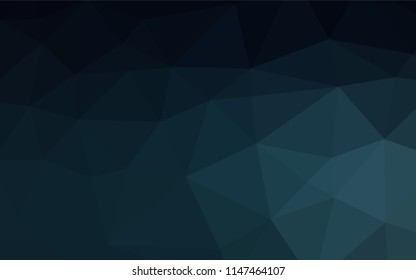 Dark BLUE vector polygon abstract background. A completely new color illustration in a vague style. The best triangular design for your business.