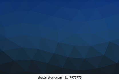 Dark BLUE vector polygon abstract pattern. Brand new colored illustration in blurry style with gradient. A new texture for your design.