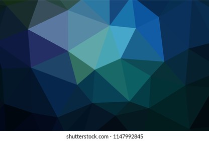 Dark BLUE vector polygon abstract backdrop. Colorful illustration in abstract style with triangles. Template for cell phone's backgrounds.