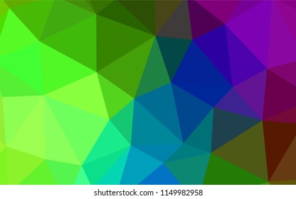 Dark BLUE vector polygon abstract background. Triangular geometric sample with gradient.  New template for your brand book.