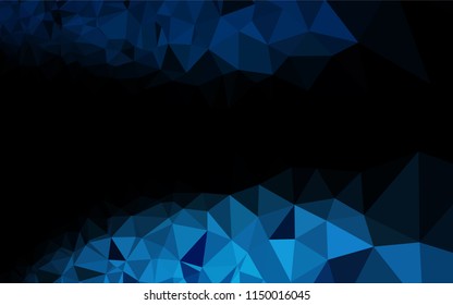 Dark BLUE vector polygon abstract layout. Glitter abstract illustration with an elegant design. The elegant pattern can be used as part of a brand book.