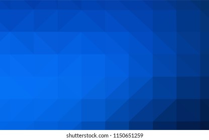 Dark BLUE vector polygon abstract layout. Colorful illustration in abstract style with triangles. Polygonal design for your web site.