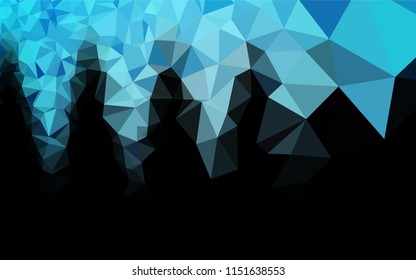 Dark BLUE vector polygon abstract layout. A completely new color illustration in a vague style. Brand new style for your business design.