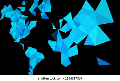 Dark BLUE vector polygon abstract layout. An elegant bright illustration with gradient. The completely new template can be used for your brand book.