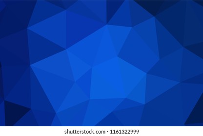 Dark BLUE vector polygon abstract background. Shining colorful illustration with triangles. New template for your brand book.