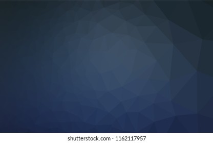 Dark BLUE vector polygon abstract backdrop. An elegant bright illustration with gradient. The template can be used as a background for cell phones.