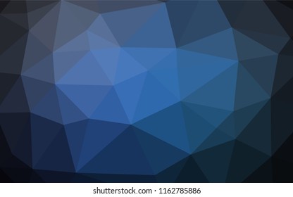 Dark BLUE vector polygon abstract backdrop. Glitter abstract illustration with an elegant design. The elegant pattern can be used as part of a brand book.
