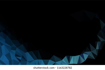Dark BLUE vector polygon abstract layout. A vague abstract illustration with gradient. The completely new template can be used for your brand book.