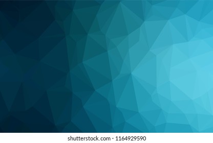 Dark BLUE vector polygon abstract layout. Triangular geometric sample with gradient.  A completely new design for your business.