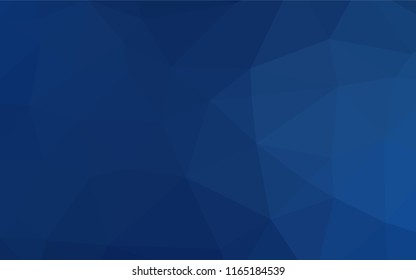 Dark BLUE vector polygon abstract backdrop. A sample with polygonal shapes. The completely new template can be used for your brand book.