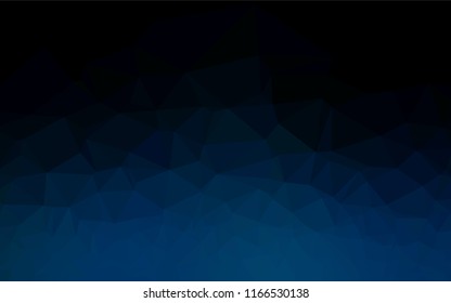 Dark BLUE vector polygon abstract backdrop. Shining colored illustration in a Brand new style. A completely new design for your business.