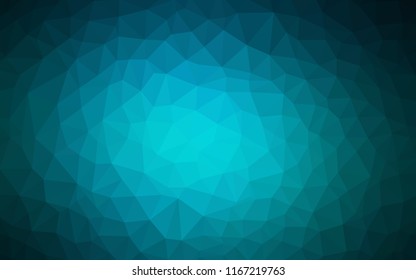 Dark BLUE vector polygon abstract backdrop. Colorful illustration in abstract style with triangles. Polygonal design for your web site.