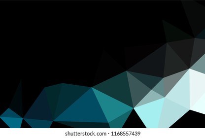 Dark BLUE vector polygon abstract layout. A vague abstract illustration with gradient. A completely new template for your business design.