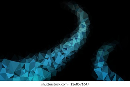 Dark BLUE vector polygon abstract layout. A completely new color illustration in a vague style. The template can be used as a background for cell phones.