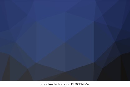 Dark BLUE vector polygon abstract layout. Creative illustration in halftone style with gradient. Brand new design for your business.