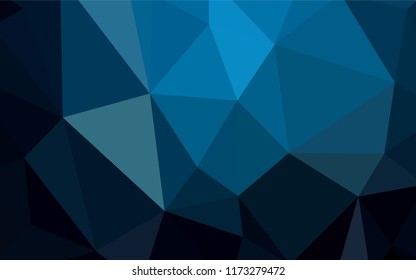 Dark BLUE vector polygon abstract background. Creative illustration in halftone style with triangles. New template for your brand book.