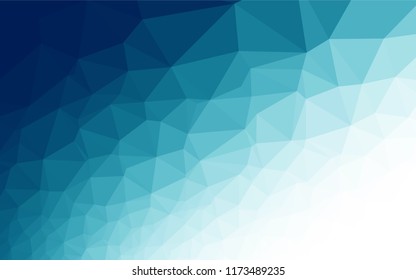 Dark BLUE vector polygon abstract backdrop. Triangular geometric sample with gradient.  The template can be used as a background for cell phones.