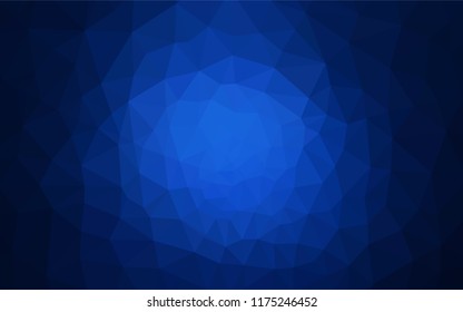 Dark BLUE vector polygon abstract background. Creative geometric illustration in Origami style with gradient. A completely new design for your leaflet.