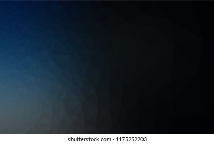 Dark BLUE vector polygon abstract background. Creative illustration in halftone style with gradient. The completely new template can be used for your brand book.