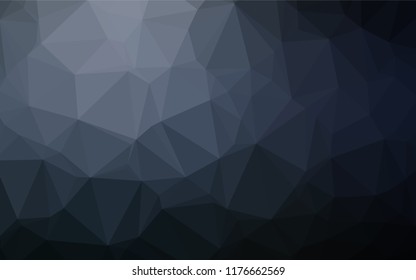 Dark BLUE vector polygon abstract layout. Creative illustration in halftone style with gradient. The best triangular design for your business.