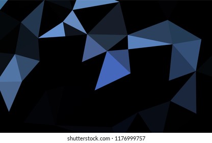 Dark BLUE vector polygon abstract background. An elegant bright illustration with gradient. The best triangular design for your business.