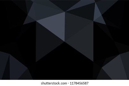 Dark BLUE vector polygon abstract layout. Modern geometrical abstract illustration with gradient. The best triangular design for your business.