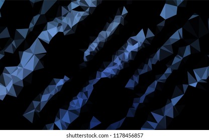 Dark BLUE vector polygon abstract layout. Brand new colored illustration in blurry style with gradient. The textured pattern can be used for background.