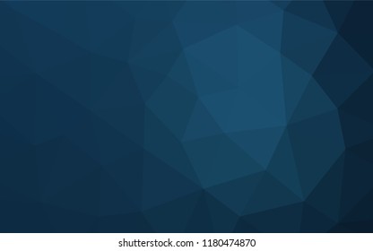 Dark BLUE vector polygon abstract backdrop. Colorful illustration in abstract style with gradient. The polygonal design can be used for your web site.