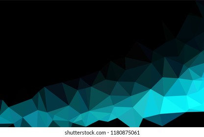 Dark BLUE vector polygon abstract background. A completely new color illustration in a vague style. Brand new design for your business.