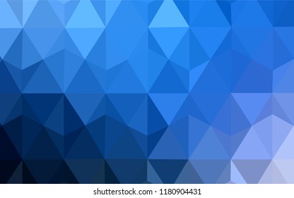 Dark BLUE vector polygon abstract layout. Geometric illustration in Origami style with gradient.  Brand new design for your business.