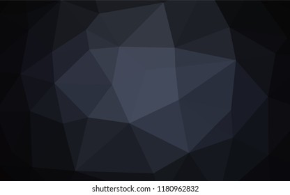 Dark BLUE vector polygon abstract layout. Creative illustration in halftone style with gradient. Triangular pattern for your business design.