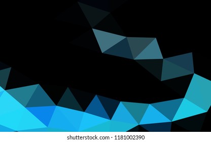 Dark BLUE vector polygon abstract polygon abstract. A completely new color illustration in a vague style. Triangular pattern for your business design.